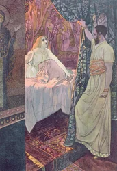 Othello et Desdémone, scène de 
